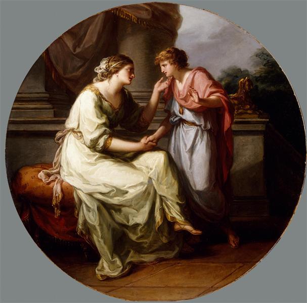 Papirius Praetextatus Entreated by his Mother to Disclose the Secrets of the Deliberations of the Roman Senate - Angelica Kauffman