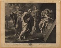 Angel announcing the resurrection of Christ to the three Marys - Annibale Carracci