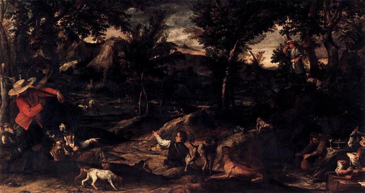 Hunting, 1585 - 1588 - Аннибале Карраччи