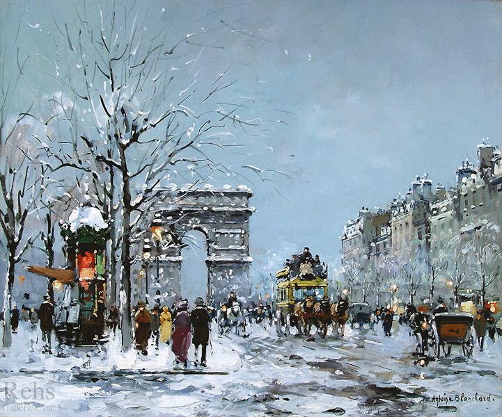 Champs Elysees, Winter - Антуан Бланшар