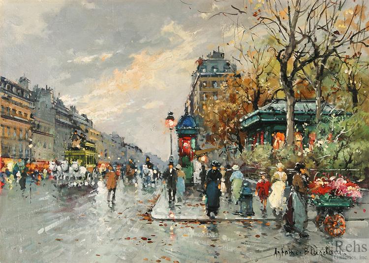 La Rue Lafayette et le Square Montholon - Антуан Бланшар
