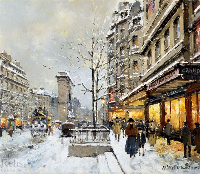 Porte St. Denis, Winter - Antoine Blanchard