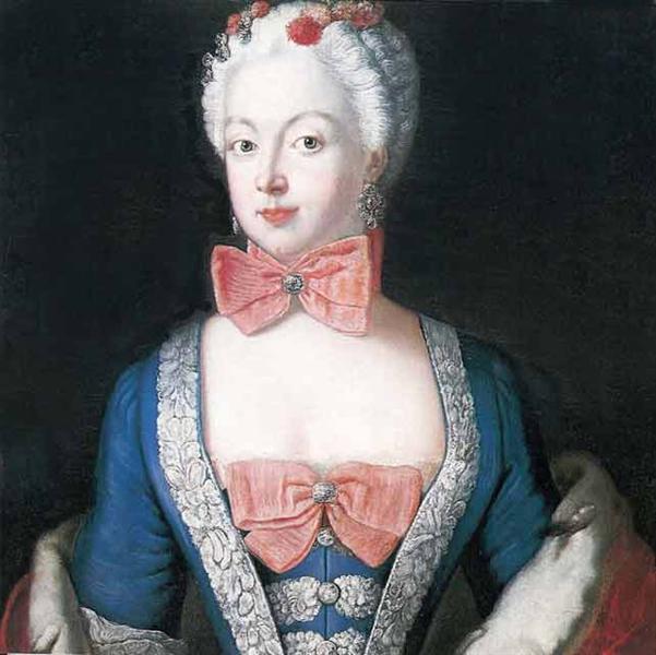 Portrait of Elisabeth Christine von Braunschweig Bevern, Prussian queen, c.1739 - Антуан Пен
