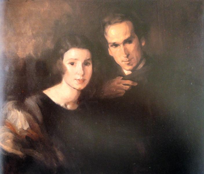 Retrato de Cláudio e Maria, 1922 - António Carneiro