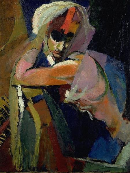 Seated Woman with Upraised Arm, 1927 - Arthur Beecher Carles