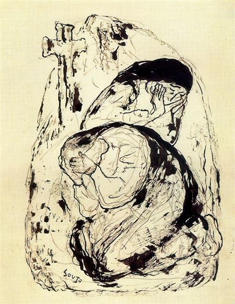 Women crying, 1954 - Артуро Соуто