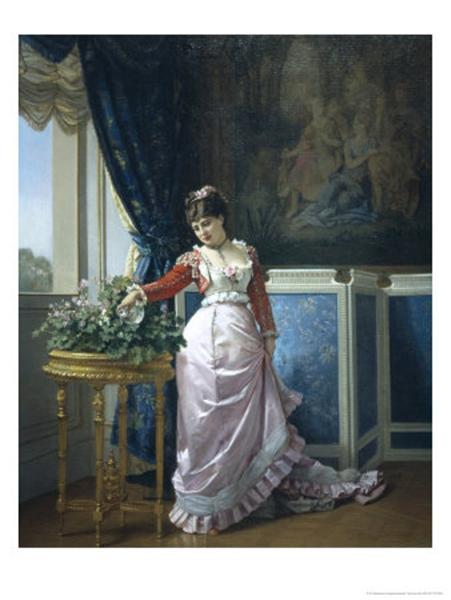 Watering the Flowers - Auguste Toulmouche