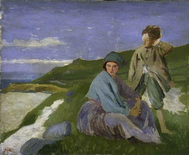 David and Dorelia in Normandy, 1908 - Augustus John