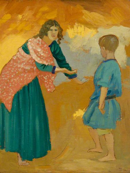 Gypsy in the Sandpit, 1912 - Огастес Эдвин Джон