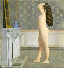 Figure in Front of a Mantel - Бальтюс