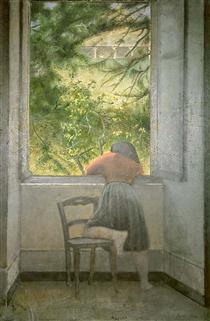 Girl at the window - Balthus