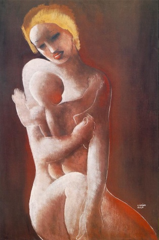 Mother and Child, 1936 - Бела Кадар
