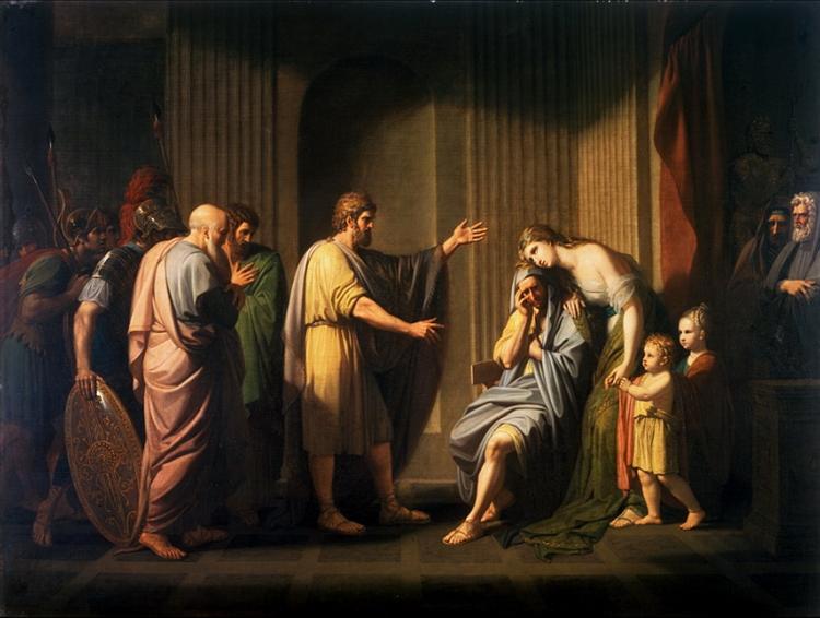 Cleombrotus Ordered into Banishment by Leonidas II, King of Sparta, 1768 - Benjamin West