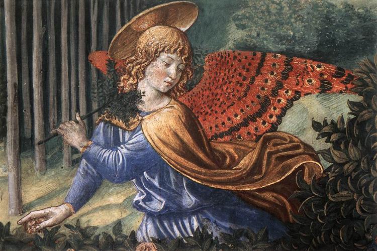 Angels Worshipping (detail), 1459 - 1461 - 貝諾佐·戈佐利