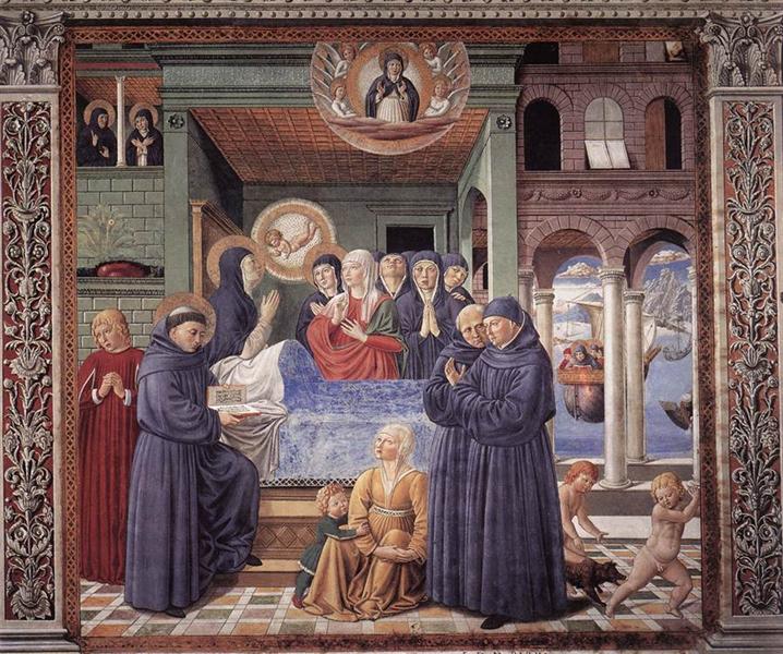 Death of St. Monica, 1464 - 1465 - Беноццо Гоццоли