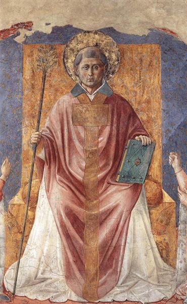 St. Fortunatus Enthroned, 1450 - Беноццо Гоццолі