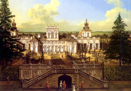 Wilanów Palace seen from the garden, 1776 - 贝纳多·贝洛托