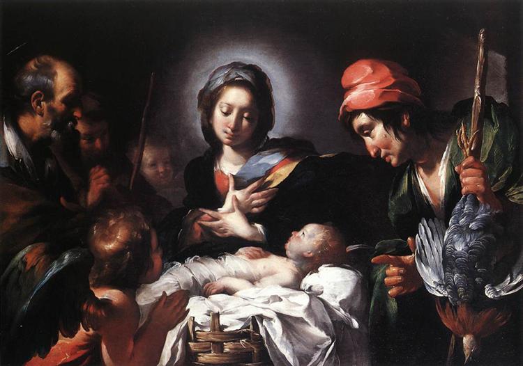 Adoration of the Shepherds, 1616 - 1618 - Бернардо Строцци