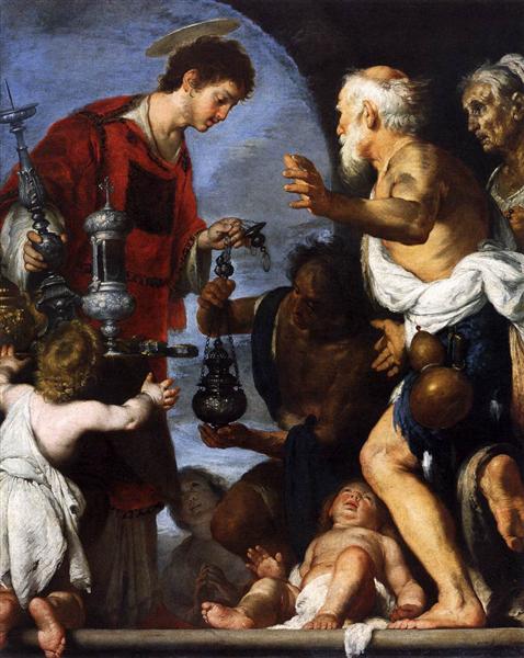 The Charity of St. Lawrence, 1639 - 1640 - Bernardo Strozzi