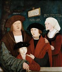 Portrait of the Cuspinian Family - Bernhard Strigel