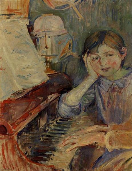 Julie Listening, 1888 - Берта Моризо