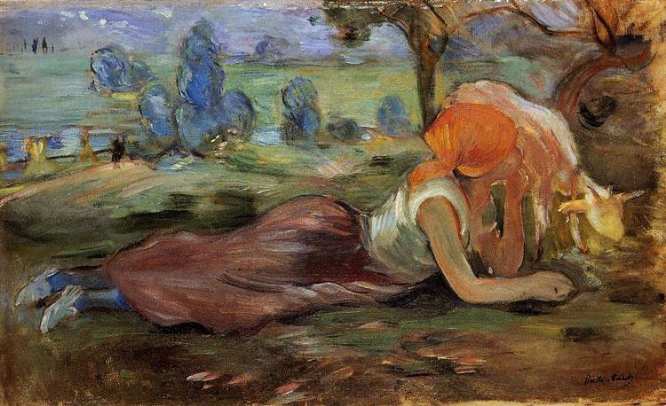 Shepherdess Resting, 1891 - 貝爾特·莫里索