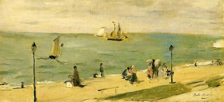 The Beach at Petit Dalles (aka On the Beach), 1873 - 貝爾特·莫里索