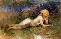 Pastora desnuda tumbada - Berthe Morisot