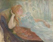 Young girl lying - Berthe Morisot