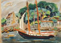 Sailboat, Rockport - Betty Parsons