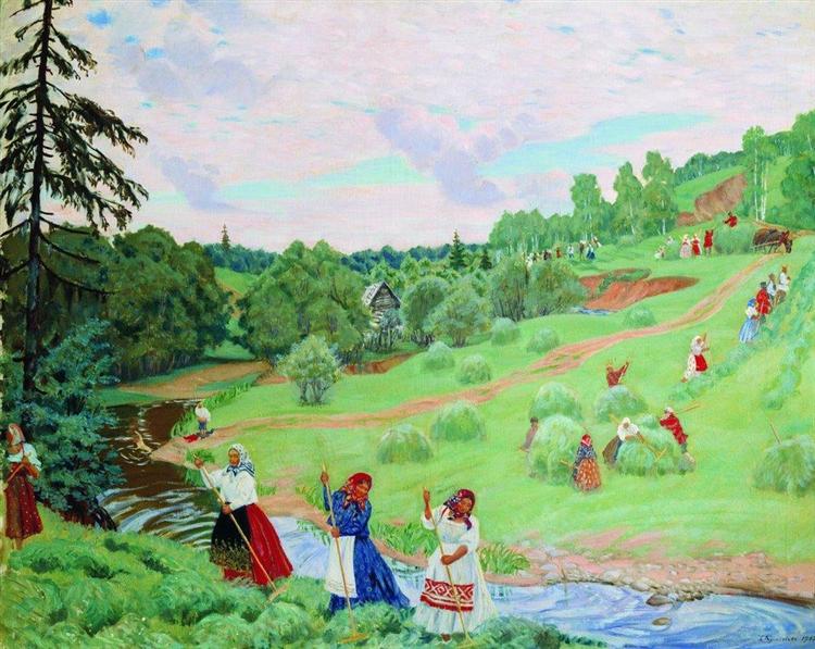 Haymaking, 1917 - Борис Кустодієв
