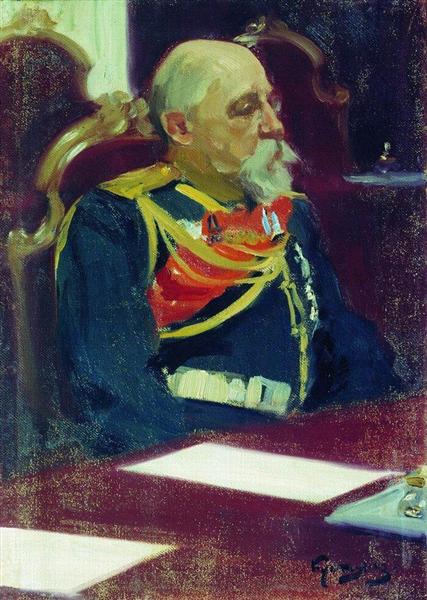 Портрет генерал-губернатора Финляндии Н.И.Бобрикова, 1902 - 1903 - Борис Кустодиев