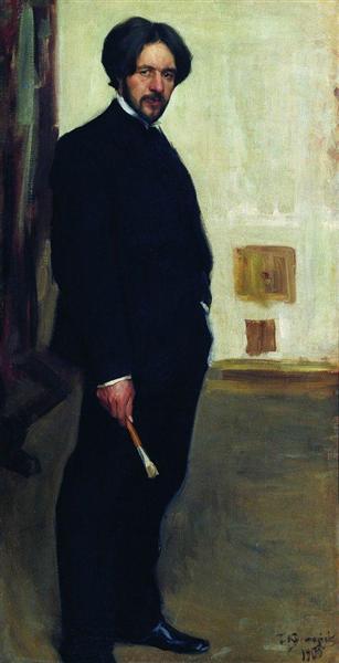 Retrato de D.F. Bogoslovsky, 1900 - Boris Kustodiev