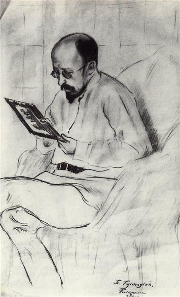 Portrait of I.A. Ryazanovsky, 1914 - Boris Michailowitsch Kustodijew