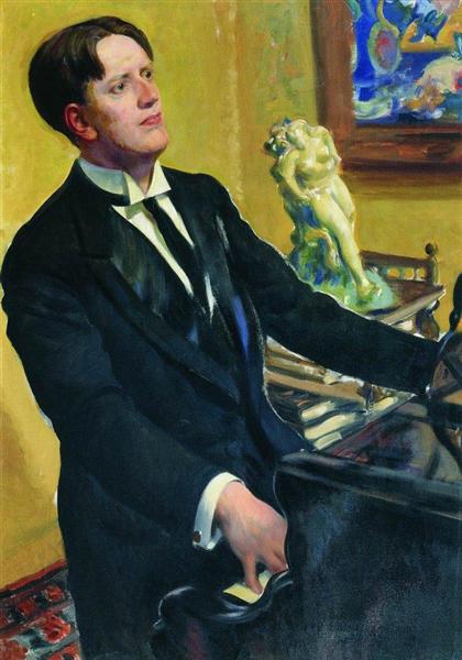 Портрет композитора Д.В.Морозова, 1919 - Борис Кустодиев