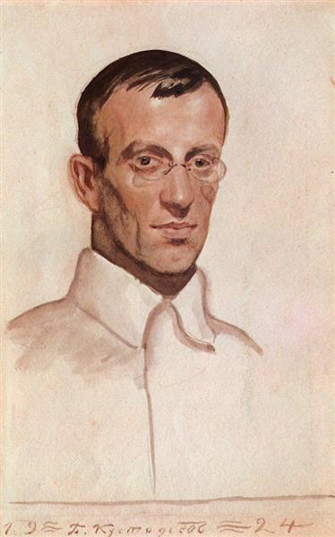 Portrait of Vsevolod Voinov, 1924 - Борис Кустодієв