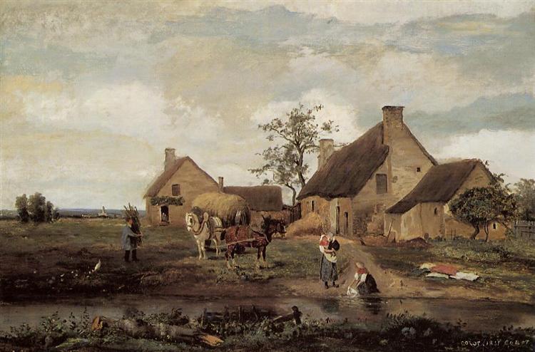 Ферма в Ньевре, 1831 - Камиль Коро
