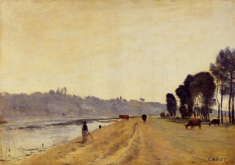 Берега реки, 1864 - Камиль Коро