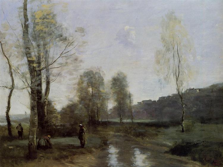 Canal in Picardi, c.1865 - c.1871 - Camille Corot