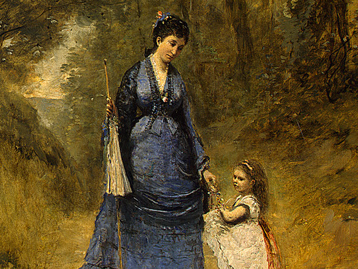Madame Stumpf and Her Daughter, 1872 - 柯洛