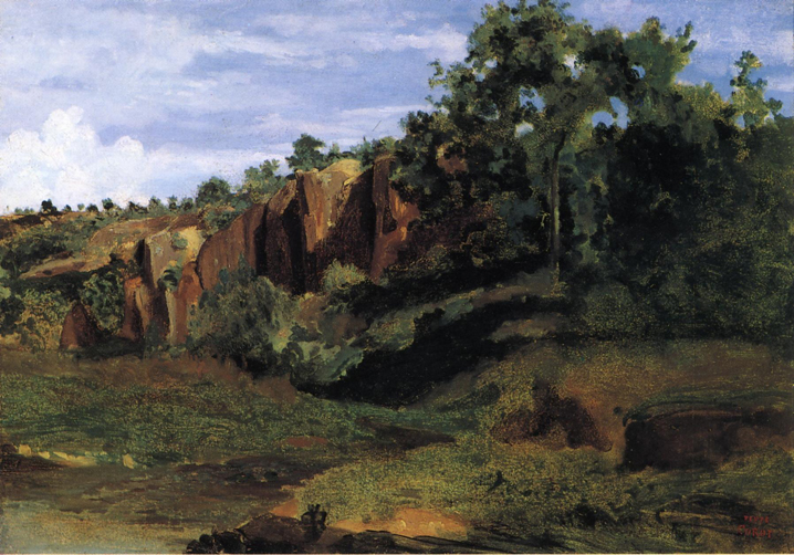 Скалы в Чивита-Кастеллана, c.1843 - Камиль Коро