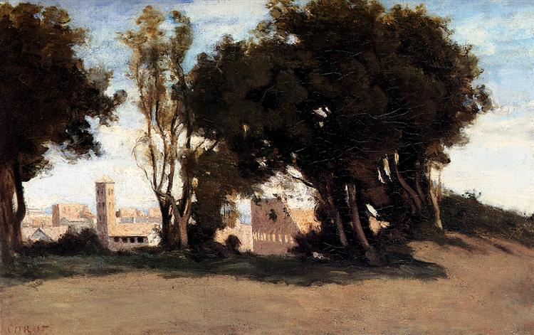 Rome, Coliseum, View from the Farnese Gardens - Camille Corot