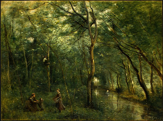 Собиратели угрей, c.1860 - c.1865 - Камиль Коро