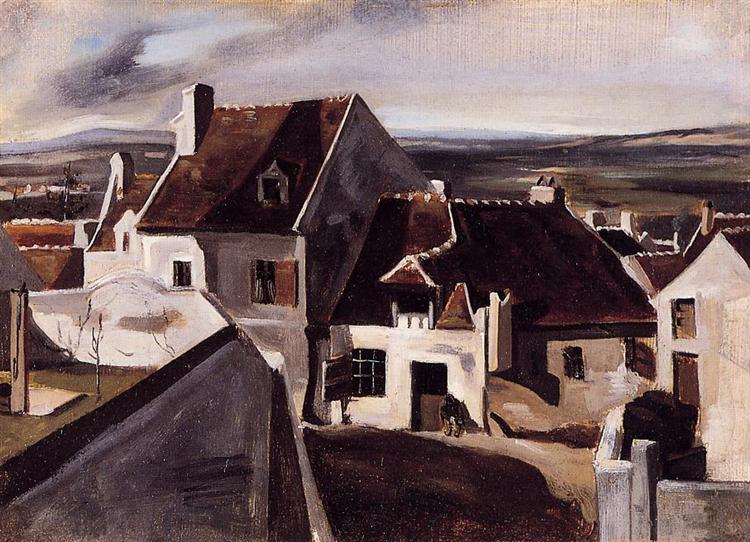 The Inn at Montigny les Cormeilles, c.1825 - c.1830 - Camille Corot