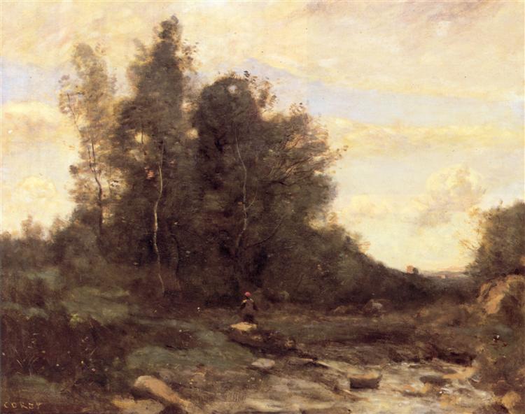 The Rocky Stream, c.1865 - c.1870 - 柯洛