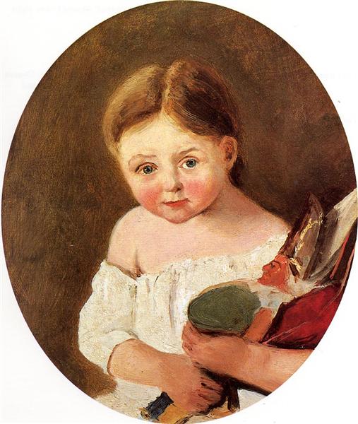 Самая младшая дочь месье Эдуарда Делалена, c.1845 - c.1850 - Камиль Коро