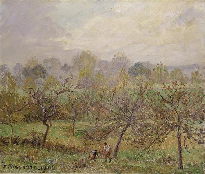 Autumn, Morning Mist, Éragny-sur-Epte, 1902 - 卡米耶·畢沙羅