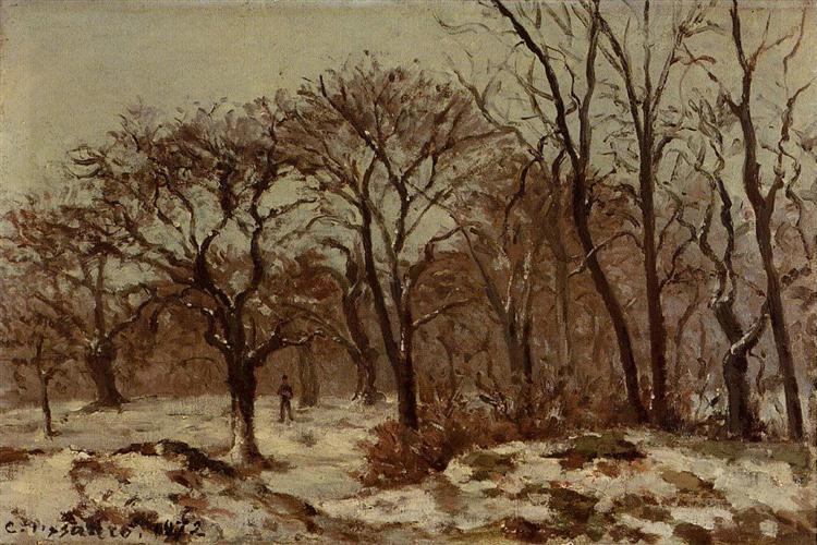 Chestnut Orchard in Winter, 1872 - Camille Pissarro