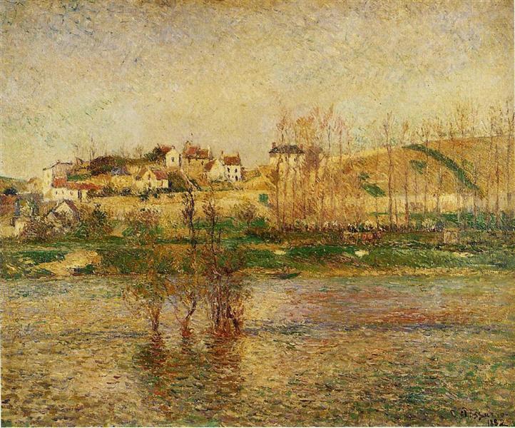 Flood in Pontoise, 1882 - Камиль Писсарро