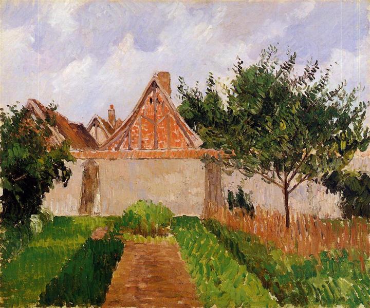 Garden at Eragny (study), c.1899 - c.1900 - Camille Pissarro